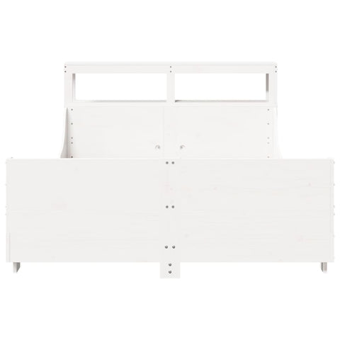 vidaXL Bed Frame without Mattress White 160x200 cm Solid Wood Pine