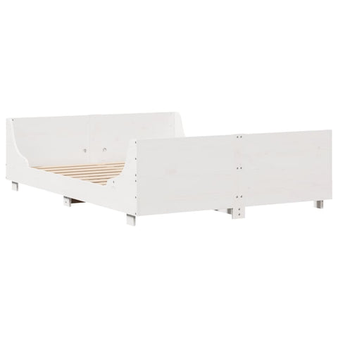 vidaXL Bed Frame without Mattress White 160x200 cm Solid Wood Pine