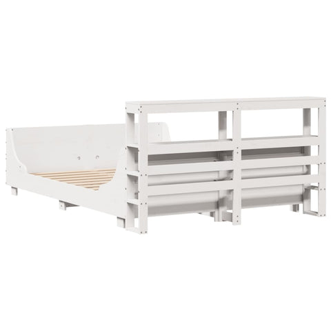 vidaXL Bed Frame without Mattress White 160x200 cm Solid Wood Pine