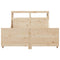 vidaXL Bed Frame without Mattress 150x200 cm King Size Solid Wood Pine