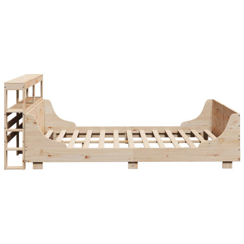 vidaXL Bed Frame without Mattress 150x200 cm King Size Solid Wood Pine