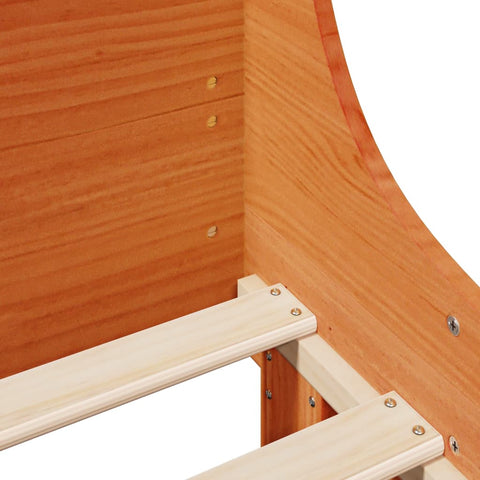 vidaXL Bed Frame without Mattress Wax Brown 120x200 cm Solid Wood Pine