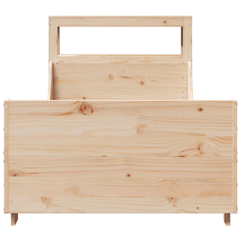 vidaXL Bed Frame without Mattress 100x200 cm Solid Wood Pine