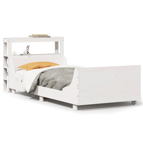 vidaXL Bed Frame without Mattress White 90x200 cm Solid Wood Pine