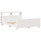 vidaXL Bed Frame without Mattress White 140x190 cm Solid Wood Pine