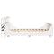 vidaXL Bed Frame without Mattress White 140x190 cm Solid Wood Pine