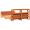 vidaXL Bed Frame without Mattress Wax Brown 135x190 cm Double Solid Wood Pine
