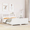 vidaXL Bed Frame without Mattress White 120x190 cm Small Double Solid Wood Pine