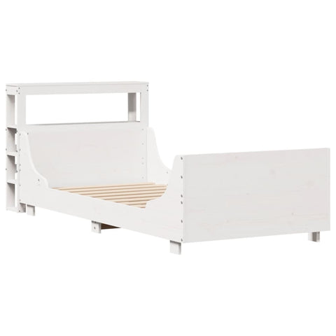 vidaXL Bed Frame without Mattress White 90x190 cm Single Solid Wood Pine