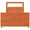 vidaXL Bed Frame without Mattress Wax Brown 90x190 cm Single Solid Wood Pine