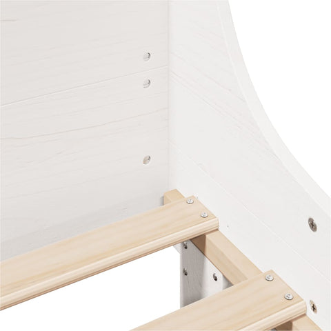 vidaXL Bed Frame without Mattress White 75x190 cm Small Single Solid Wood Pine