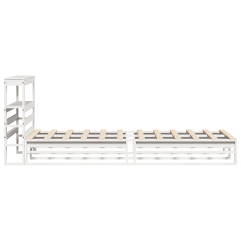 vidaXL Bed Frame without Mattress White 90x200 cm Solid Wood Pine