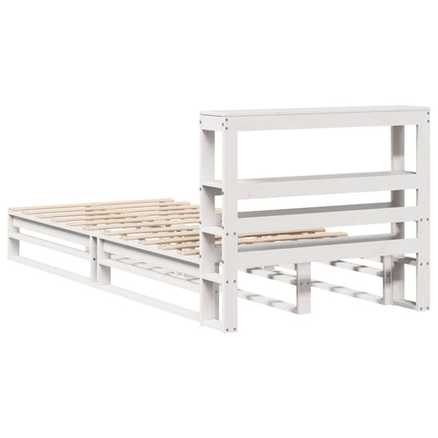 vidaXL Bed Frame without Mattress White 90x200 cm Solid Wood Pine
