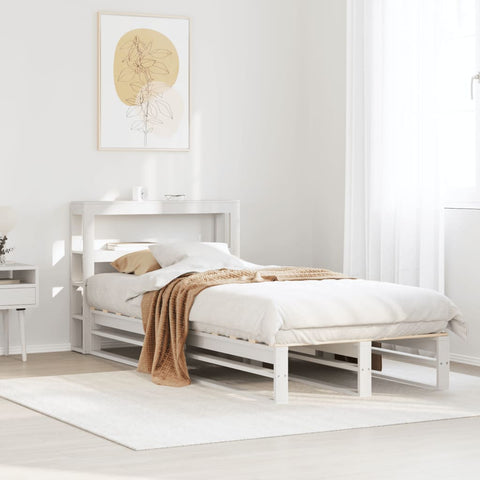 vidaXL Bed Frame without Mattress White 90x200 cm Solid Wood Pine