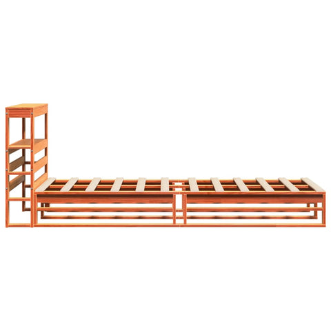 vidaXL Bed Frame without Mattress Wax Brown 90x200 cm Solid Wood Pine