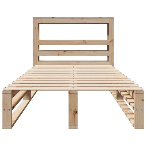 vidaXL Bed Frame without Mattress 100x200 cm Solid Wood Pine