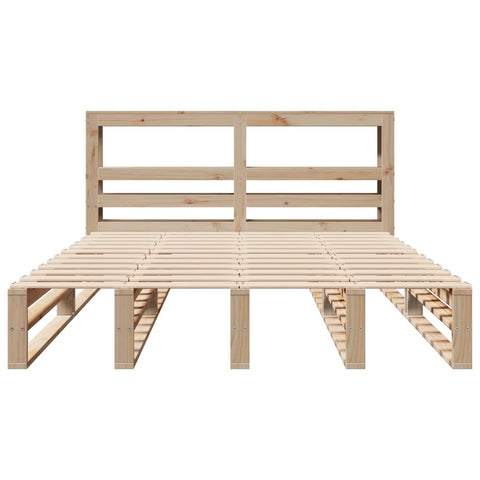 vidaXL Bed Frame without Mattress 140x200 cm Solid Wood Pine