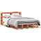 vidaXL Bed Frame without Mattress Wax Brown 140x200 cm Solid Wood Pine