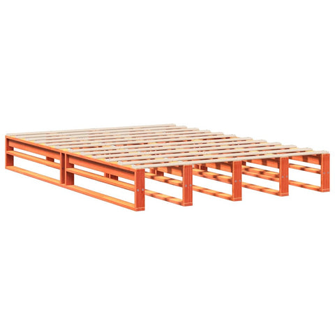vidaXL Bed Frame without Mattress Wax Brown 140x200 cm Solid Wood Pine