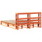 vidaXL Bed Frame without Mattress Wax Brown 140x200 cm Solid Wood Pine