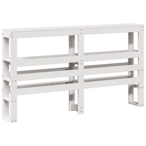 vidaXL Bed Frame without Mattress White 150x200 cm King Size Solid Wood Pine