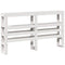 vidaXL Bed Frame without Mattress White 150x200 cm King Size Solid Wood Pine