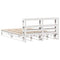 vidaXL Bed Frame without Mattress White 150x200 cm King Size Solid Wood Pine