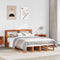 vidaXL Bed Frame without Mattress Wax Brown 150x200 cm King Size Solid Wood Pine