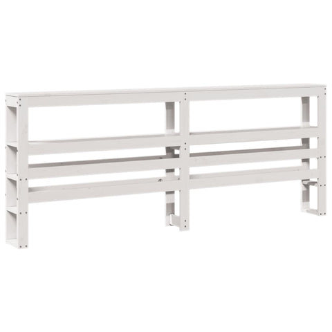 vidaXL Bed Frame without Mattress White 180x200 cm Super King Solid Wood Pine