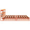 vidaXL Bed Frame without Mattress Wax Brown 180x200 cm Super King Solid Wood Pine