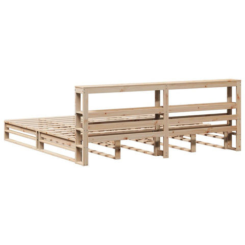 vidaXL Bed Frame without Mattress 200x200 cm Solid Wood Pine