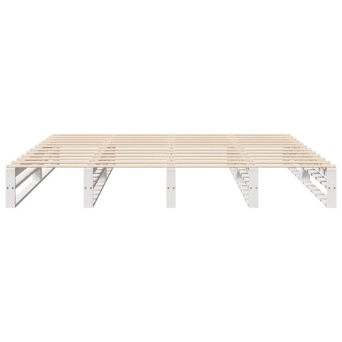 vidaXL Bed Frame without Mattress White 200x200 cm Solid Wood Pine