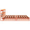 vidaXL Bed Frame without Mattress Wax Brown 200x200 cm Solid Wood Pine