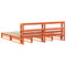 vidaXL Bed Frame without Mattress Wax Brown 200x200 cm Solid Wood Pine