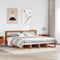 vidaXL Bed Frame without Mattress Wax Brown 200x200 cm Solid Wood Pine