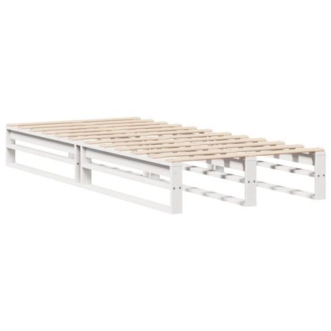 vidaXL Bed Frame without Mattress White 90x190 cm Single Solid Wood Pine