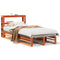 vidaXL Bed Frame without Mattress Wax Brown 90x190 cm Single Solid Wood Pine