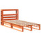vidaXL Bed Frame without Mattress Wax Brown 90x190 cm Single Solid Wood Pine