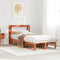 vidaXL Bed Frame without Mattress Wax Brown 90x190 cm Single Solid Wood Pine