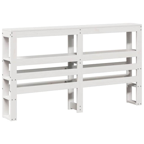 vidaXL Bed Frame without Mattress White 135x190 cm Double Solid Wood Pine