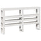 vidaXL Bed Frame without Mattress White 135x190 cm Double Solid Wood Pine