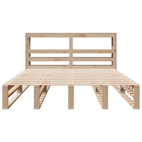 vidaXL Bed Frame without Mattress 140x190 cm Solid Wood Pine