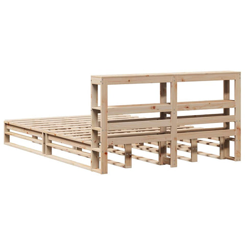 vidaXL Bed Frame without Mattress 140x190 cm Solid Wood Pine