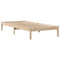 vidaXL Bed Frame without Mattress 75x190 cm Small Single Solid Wood Pine