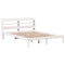 vidaXL Bed Frame without Mattress White 120x190 cm Small Double Solid Wood Pine