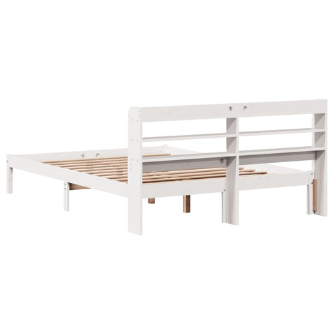 vidaXL Bed Frame without Mattress White 120x190 cm Small Double Solid Wood Pine