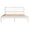 vidaXL Bed Frame without Mattress White 135x190 cm Double Solid Wood Pine