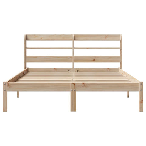vidaXL Bed Frame without Mattress 150x200 cm King Size Solid Wood Pine