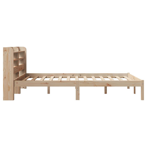 vidaXL Bed Frame without Mattress 150x200 cm King Size Solid Wood Pine