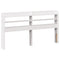 vidaXL Bed Frame without Mattress White 150x200 cm King Size Solid Wood Pine